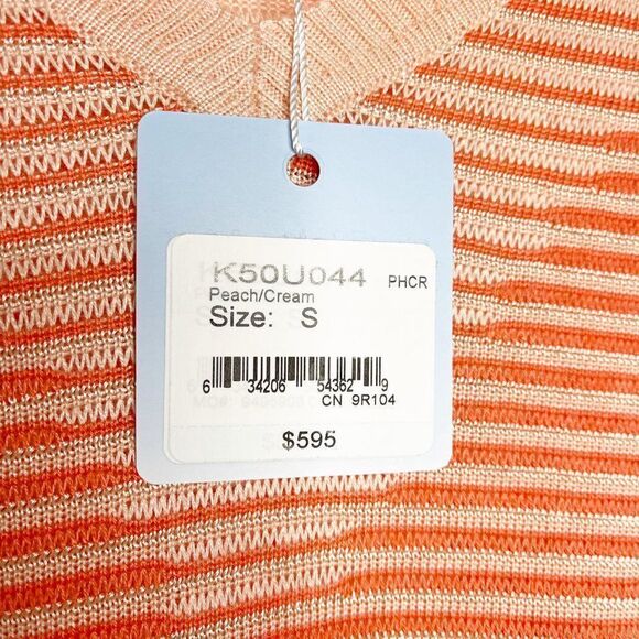 ST. JOHN Degrade Stripe Knit V-Neck Sweater - Picture 5 of 9